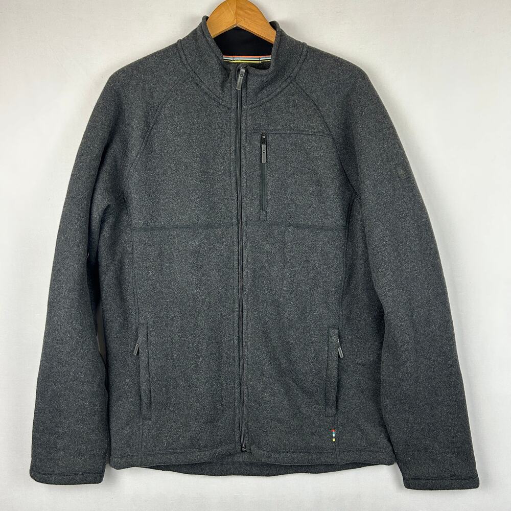 Smartwool Echo Lake Jacket Wool Full Zip Heather Gray SW0SP638 Men's Size L